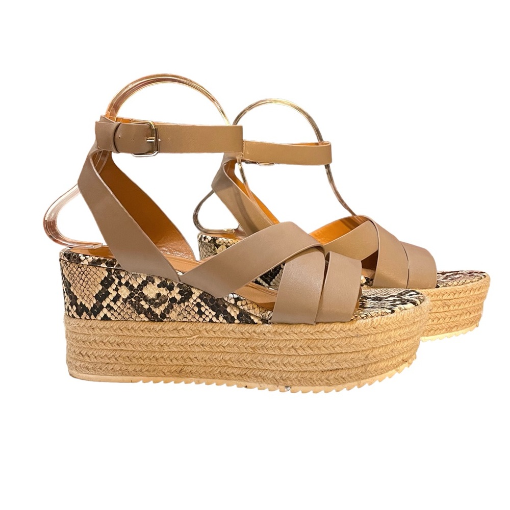 Dolce Vita Varda Ankle Strap Espadrille Platform Wedge Sandals Women's Sz 8.5